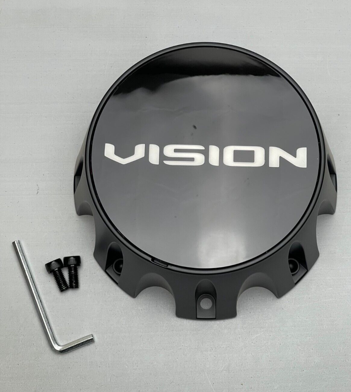 Vision Satin Black Wheel Center Cap W/Screws C408SB-2RV