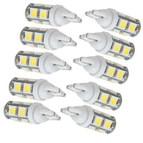 New 10pcs 9LEDS T10 5050 Dome Index LED Lamp Bulbs Fit For Car Bulbs Light White