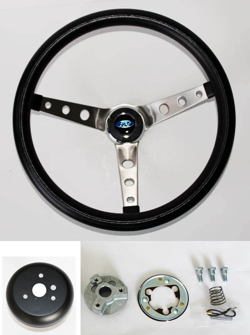 New Maverick Torino Galaxie LTD Grant Black Steering Wheel 15