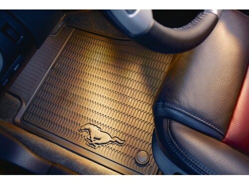 2011 2012 2013 2014  FORD MUSTANG PONY OEM FACTORY ALL WEATHER BLACK FLOOR MATS