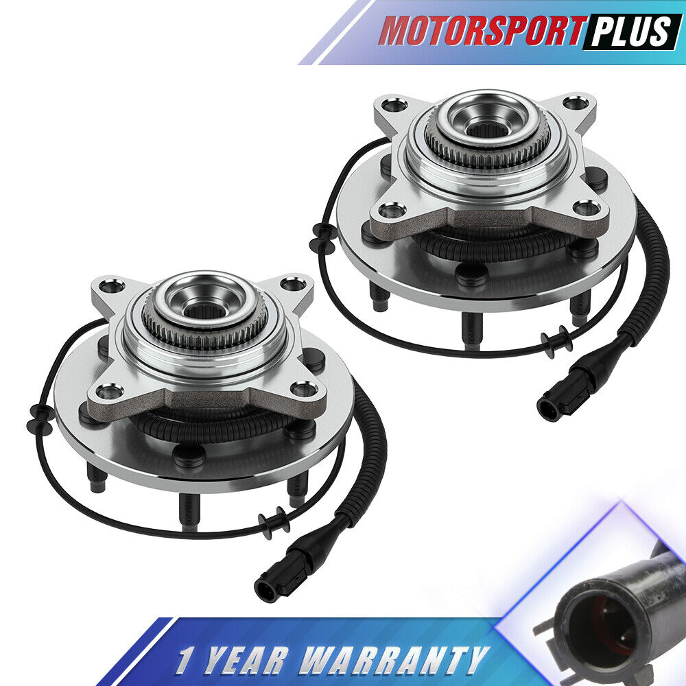 Set(2) Front Wheel Hub Bearing w/ABS Assembly For Ford F-150 Lincoln Mark LT 4WD