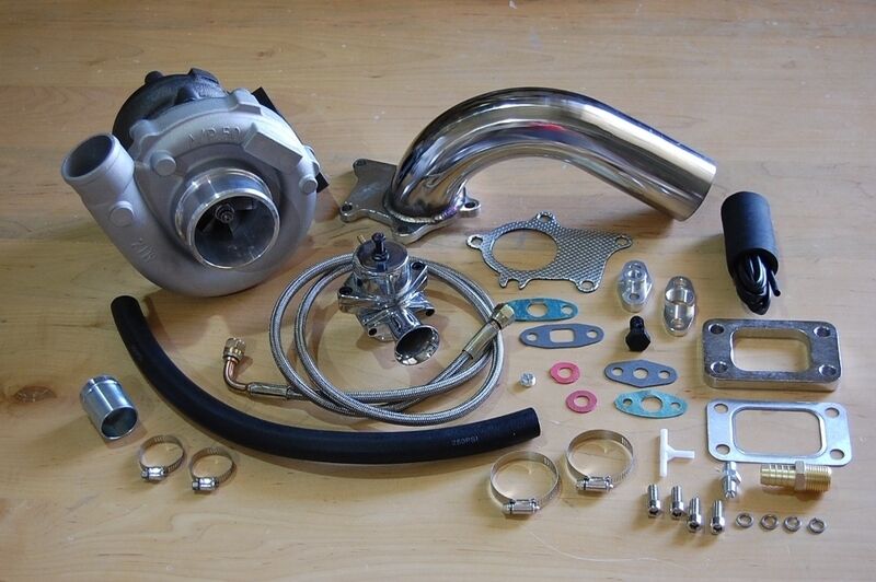 T3/T4 Hybrid Turbocharger Kit T3 T4 Turbo 3an ss oil, Downpipe, BOV, Stage 1