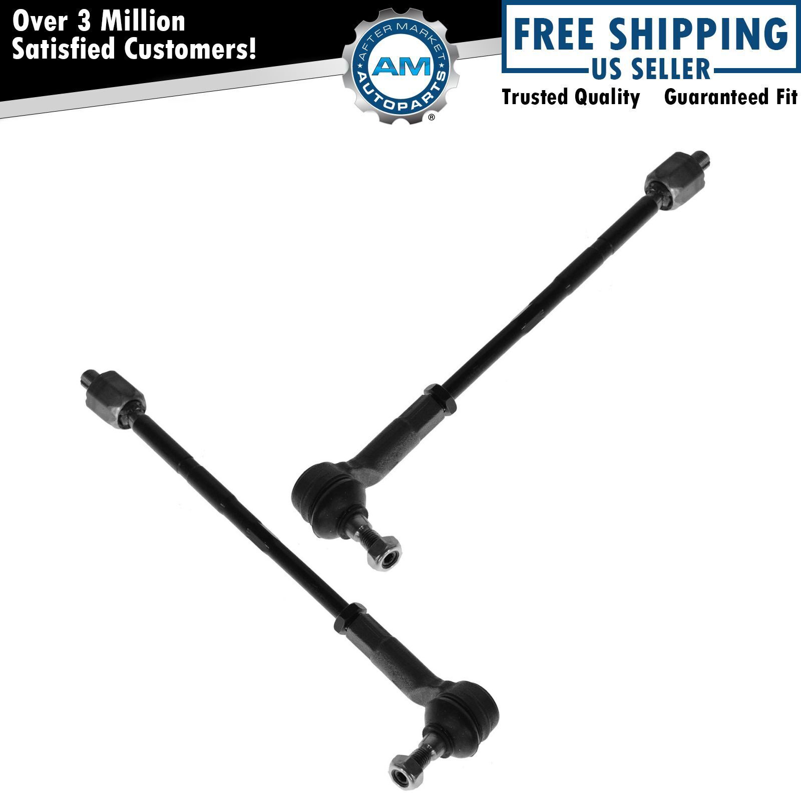 Front Inner & Outer Tie Rod Ends Pair Set for VW Beetle Golf Jetta