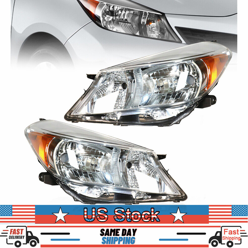 For Toyota Yaris/ Vitz 2012-2014 Hatchback Headlamps Headlights Left+Right Side