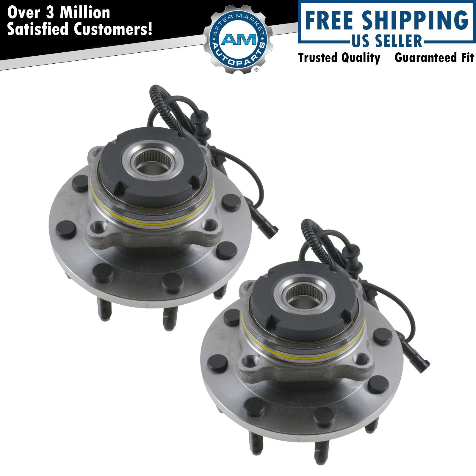 Front Wheel Hub Bearings Pair Set For 99-02 Ford F-250 Super Duty F-350 4WD &