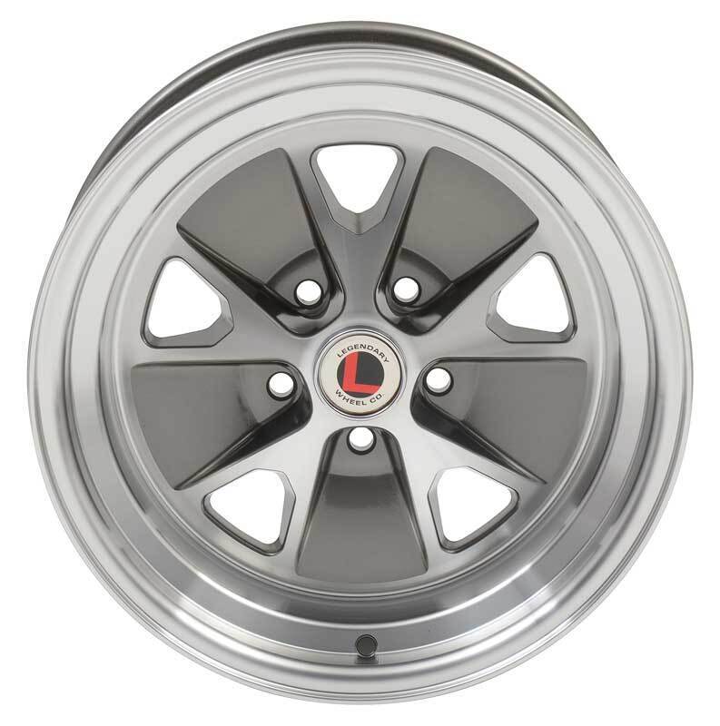 1964-73 Mustang; Legendary Wheels; Styled; 16X8; 5X4.5; 4.5 BS; Charcoal