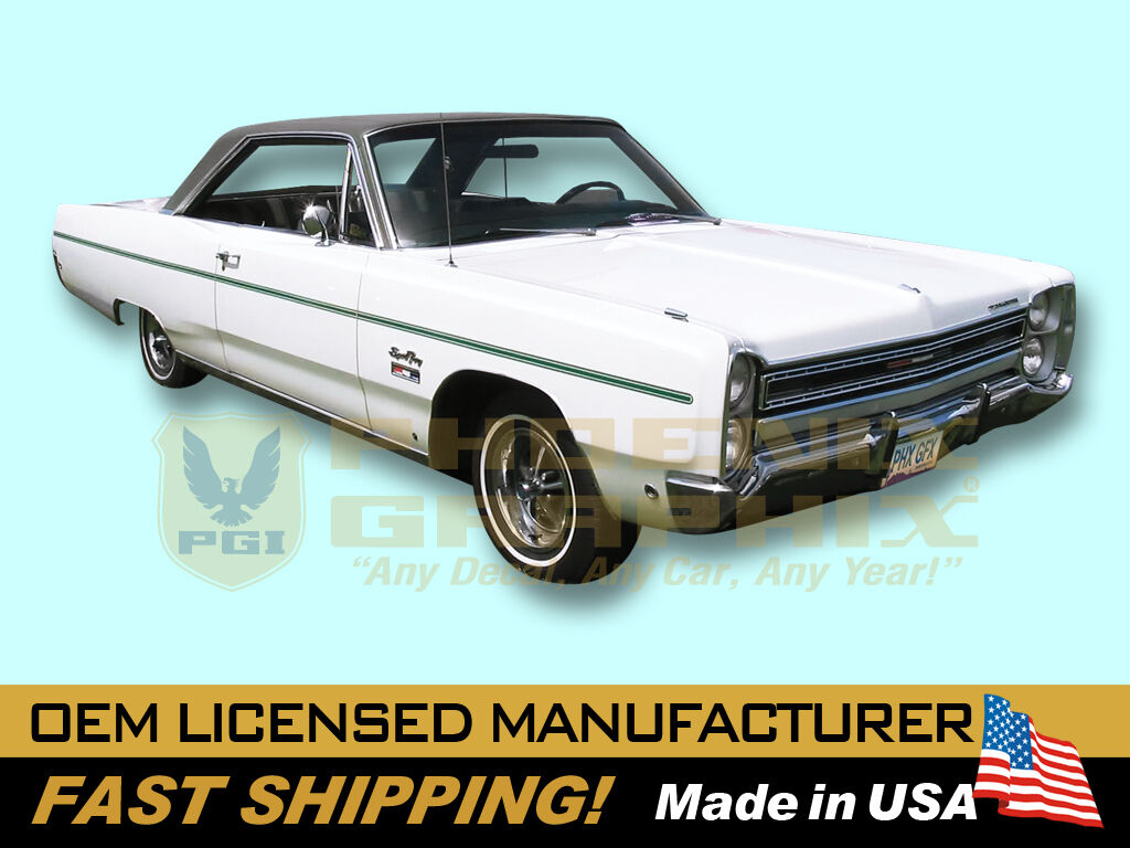 1968 Plymouth Sport Fury Decals & Body Side Stripes Kit