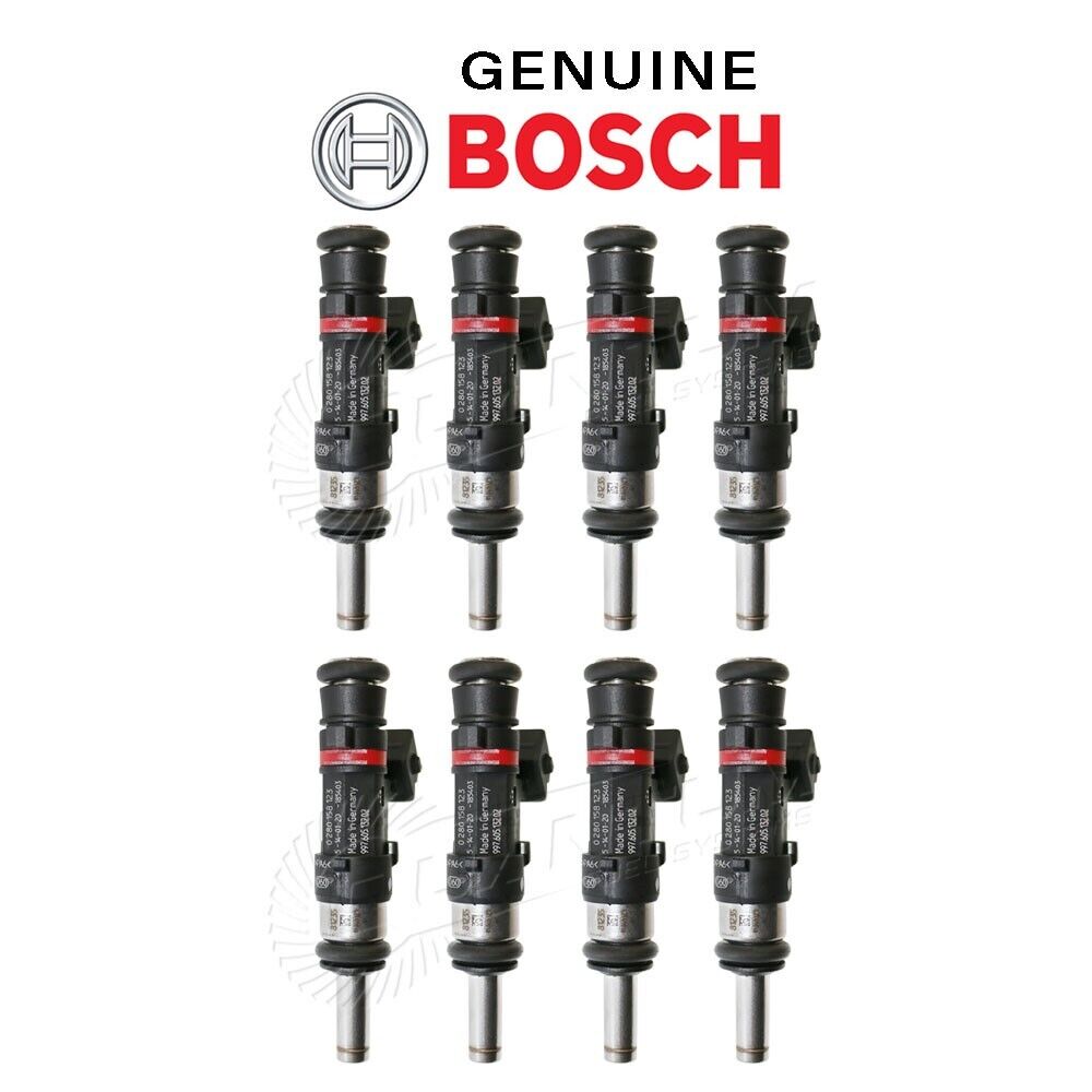 GENUINE Bosch 0280158123 590cc 56lb Long Nozzle EV14 6-Hole Fuel Injectors (8)