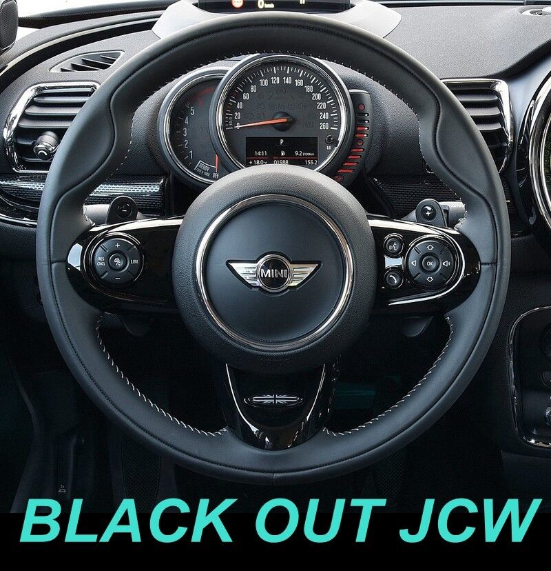 USA STOCK Gloss Piano Black JCW Steering Wheel Trims MINI Cooper F55 F56 F57 F60