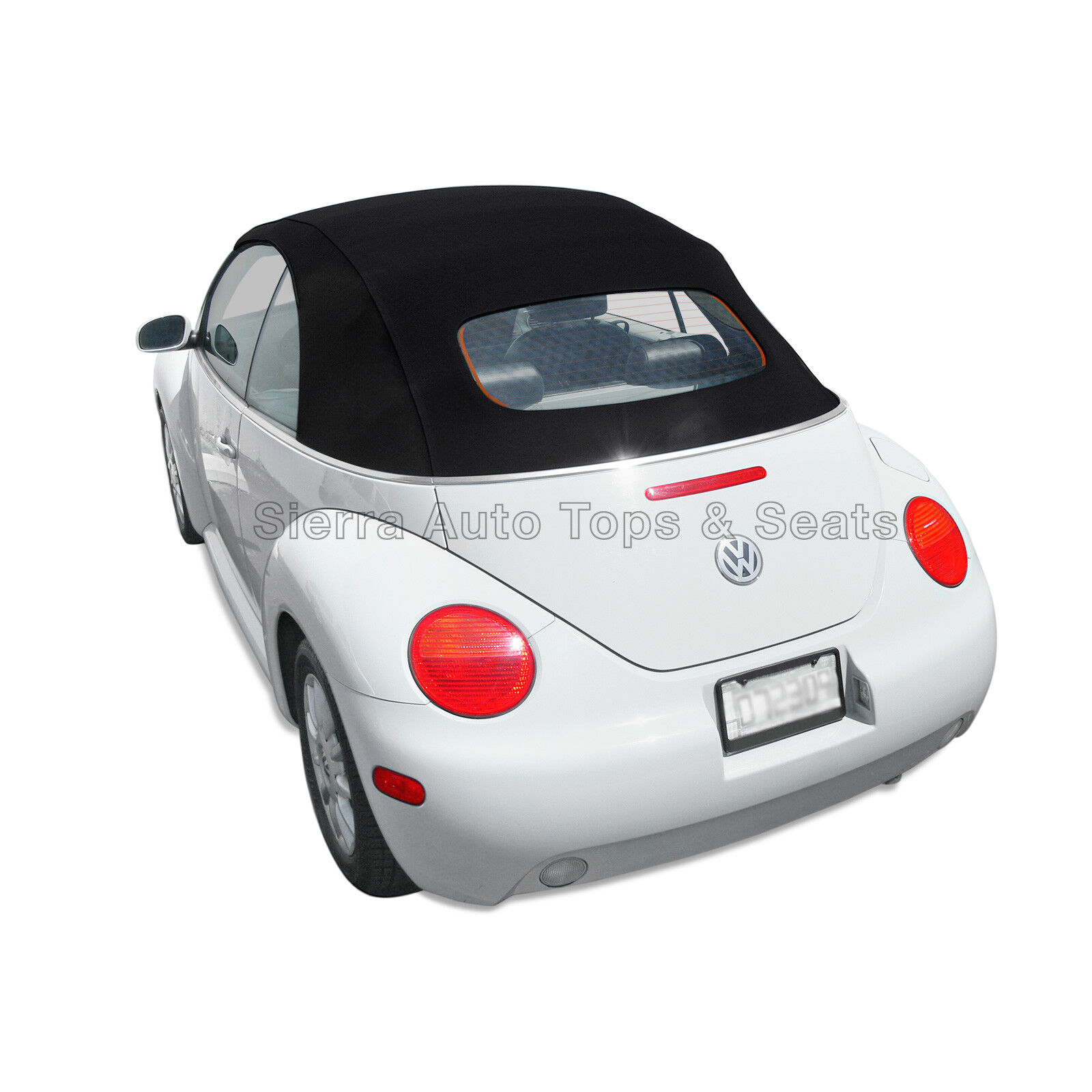 VW Beetle 2003-2010 Convertible Top in Black Stayfast with Glass Window - Power