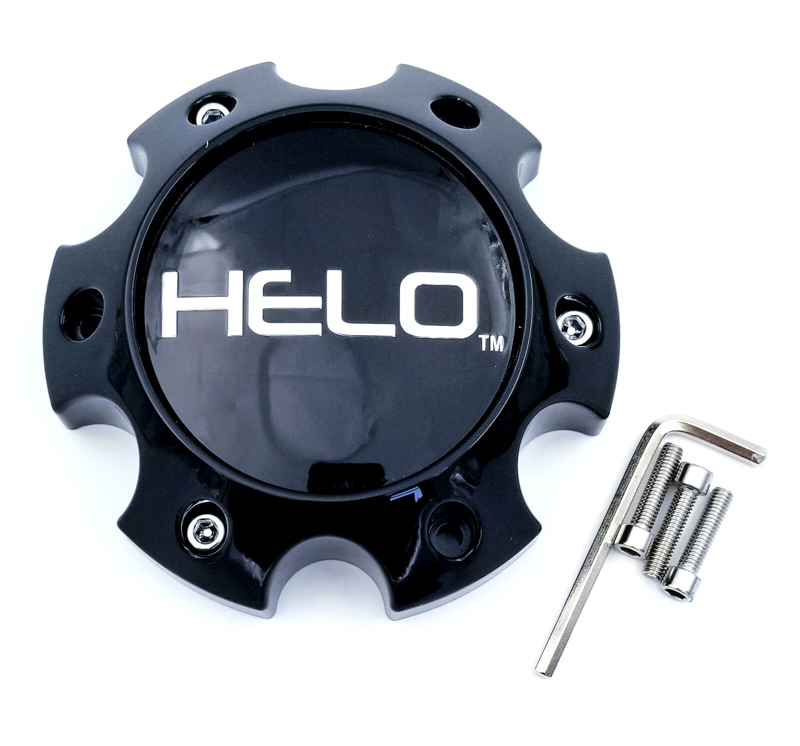 Helo Gloss Black Wheel Center Cap 6 Lug 6x5.5 6x139.7 fits HE914 HE900