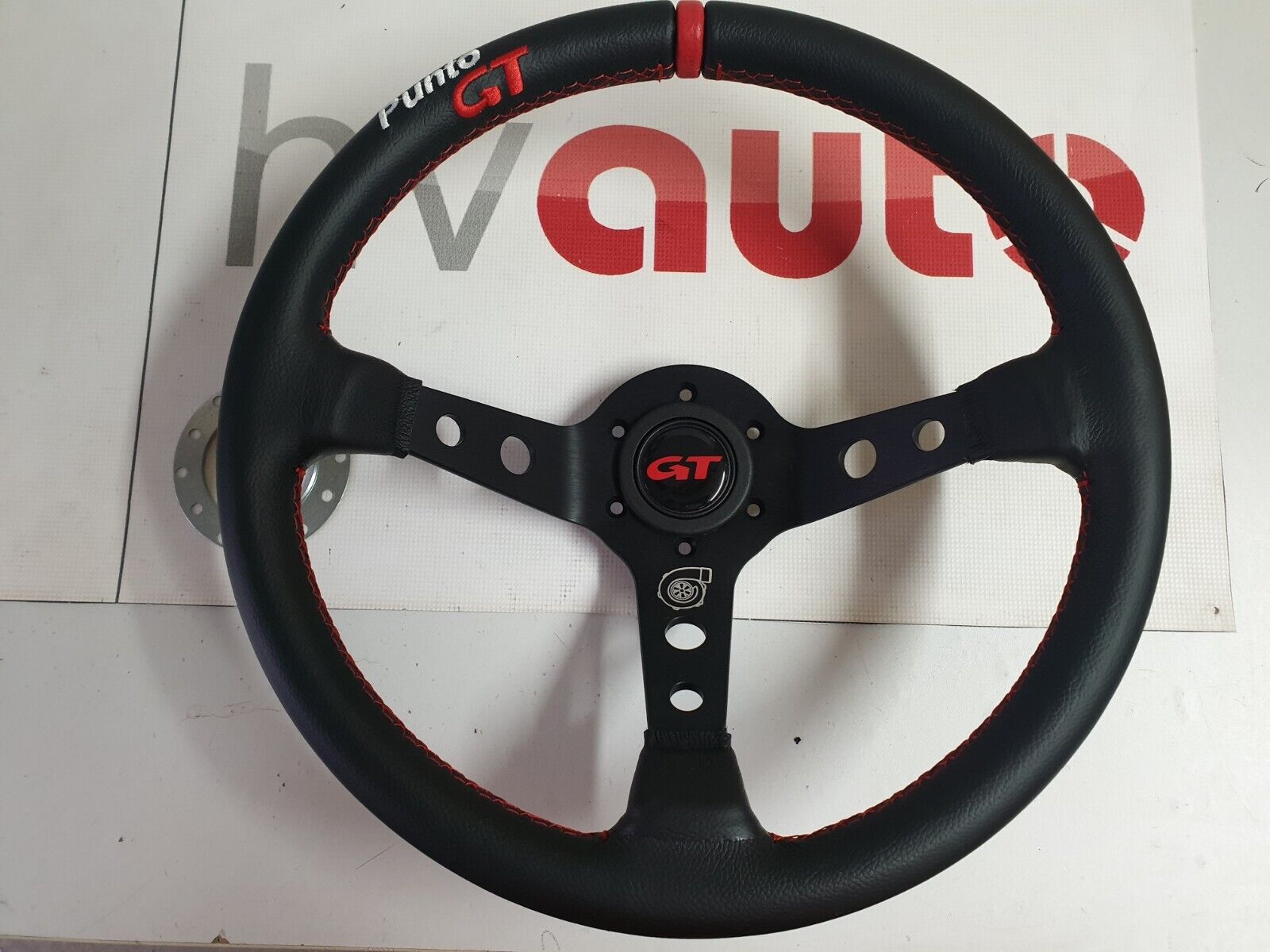 Sports Steering Wheel Leather Fiat Punto Gt Turbo 350mm/90mm