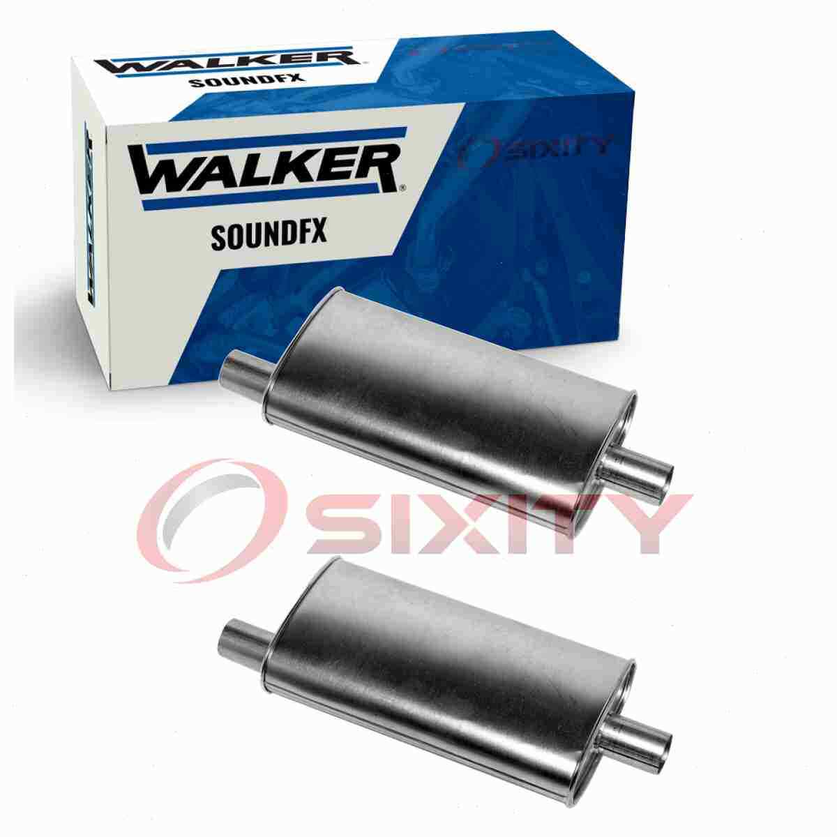 2 pc Walker SoundFX Exhaust Mufflers for 1969-1971 Mercury Cyclone 5.8L 6.4L tr