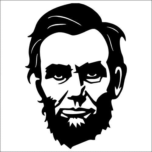 Abraham Lincoln - 16th USA President Vinyl Decal / Sticker 2(TWO) Pack