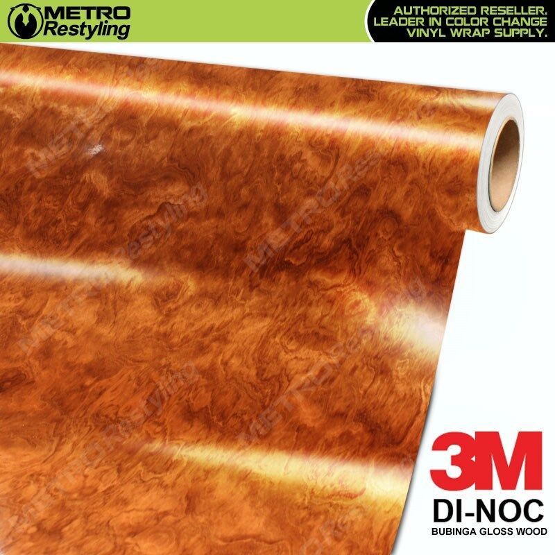 3M DI-NOC BUBINGA GLOSS WOOD Grain Vinyl Wrap Sheet Film Sticker Roll Adhesive