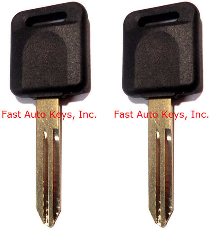 2 (PAIR) NEW UNCUT IGNITION TRANSPONDER CHIPPED KEYS FOR NISSAN/INFINITI CARS 