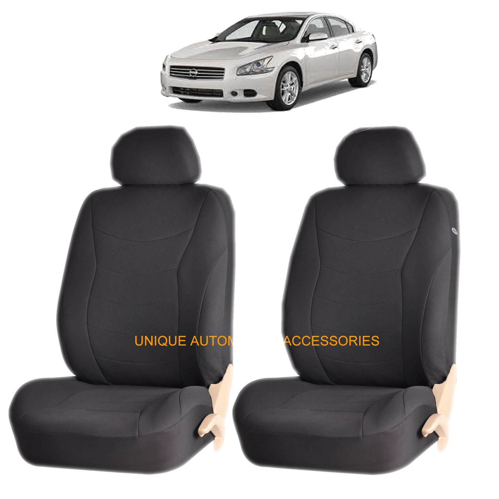 BLACK SPEED AIRBAG COMPATIBLE FRONT SEAT COVER SET for NISSAN ALTIMA SENTRA