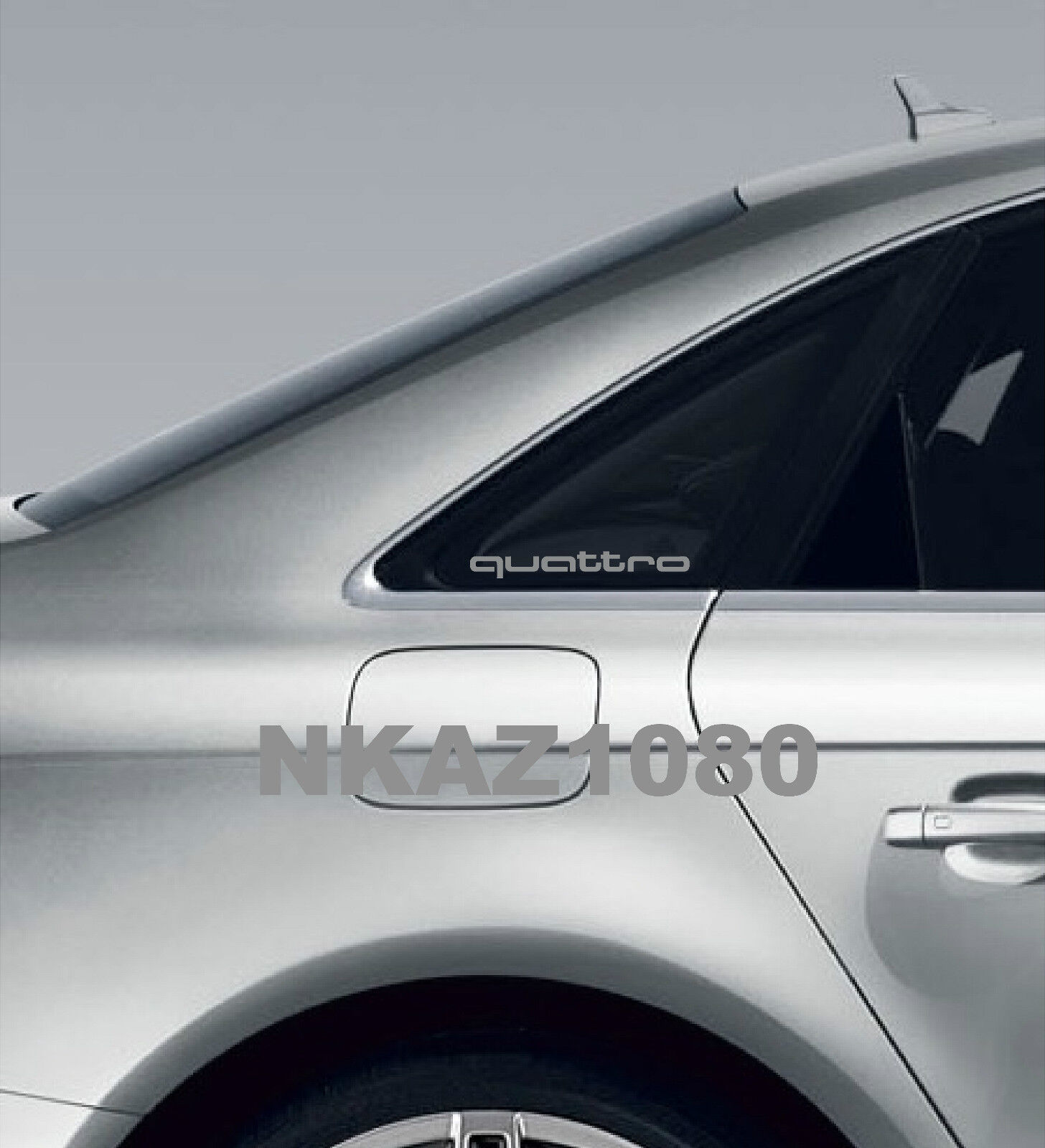 QUATTRO AUDI Vinyl Decal sticker Sport Racing window emblem SILVER