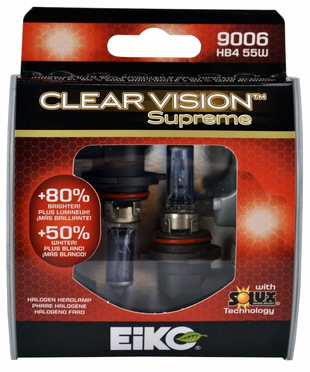 EiKO 9006 Clear Vision Supreme Halogen Bulb Pack of 2