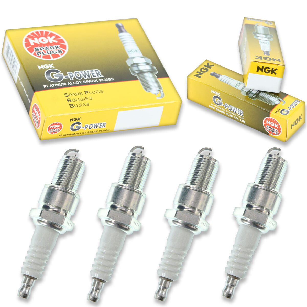 4 pc NGK G-Power Exhaust Side Spark Plugs for 1981-1986 Nissan 720 2.0L 2.2L xb