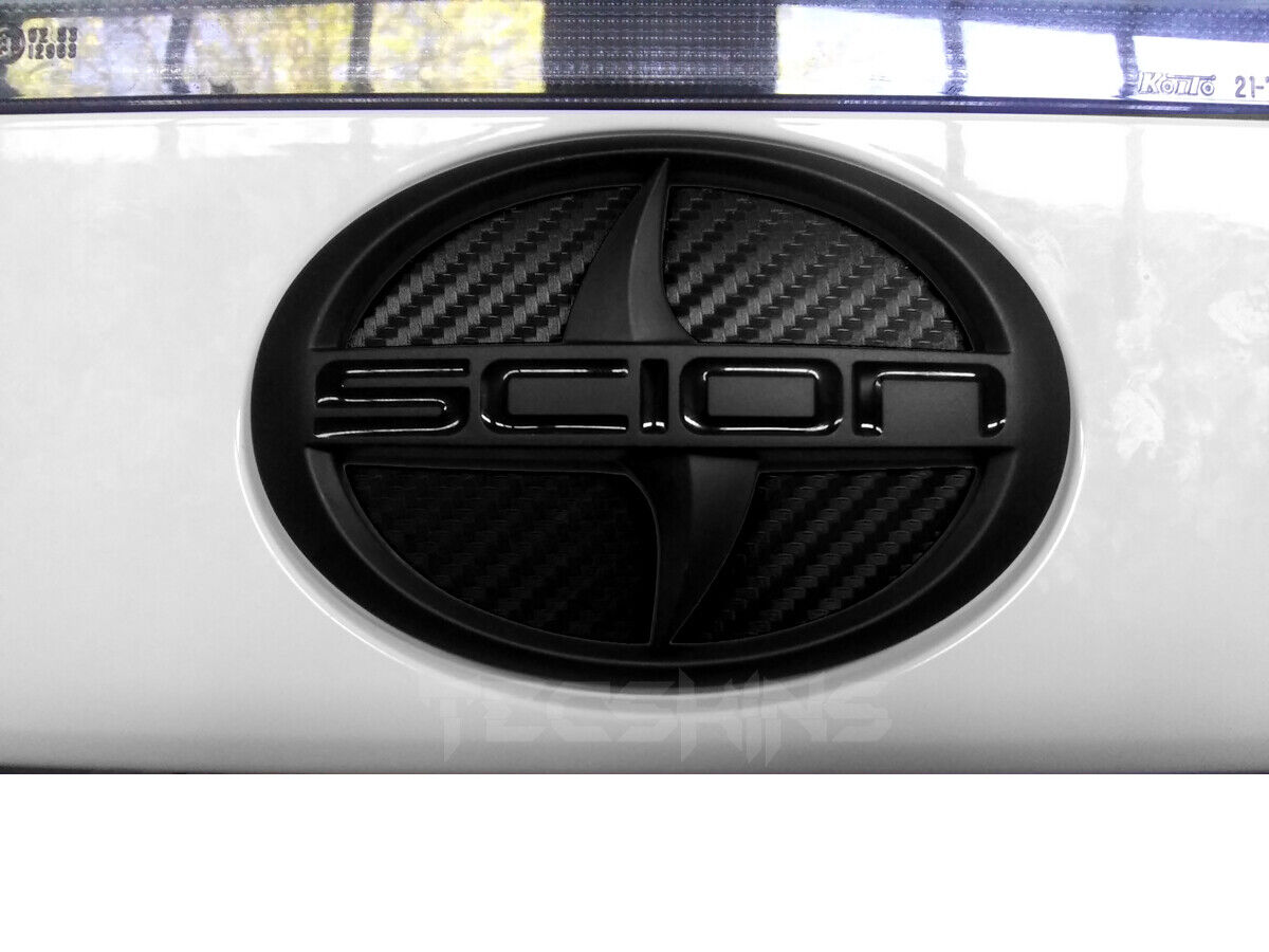 2014-16 Scion tC iA Pre-Cut Carbon Fiber Vinyl Emblem Insert Sticker (No Emblem)