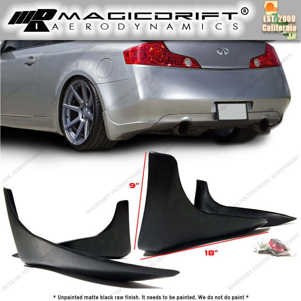 For 03 04 05 06  Infiniti G35 2dr Coupe Rear Bumper Mud Guards Spats OE PU