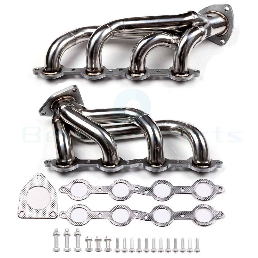 FOR 99-04 CHEVY/GMC 4.8L V8 ENGINE STAINLESS SHORTY EXHAUST MANIFOLD HEADER