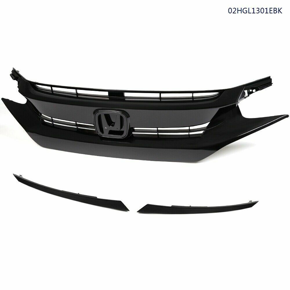 Fit For 2016-2018 HONDA CIVIC  Mesh Grille Front Hood Grille Factory Style New