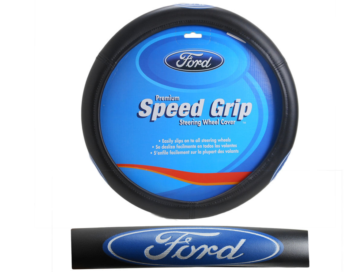 Ford Oval Speed Grip Steering Wheel Cover Synthetic Leather