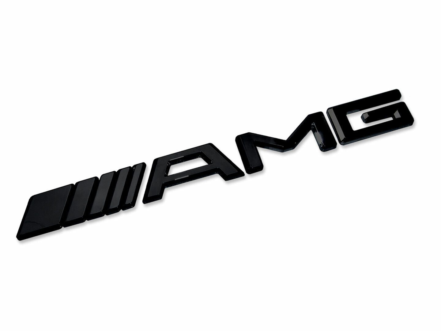 1 - NEW /// AMG trunk rear deck Badge Emblem fits Mercedes Benz GLOSS BLACK G1
