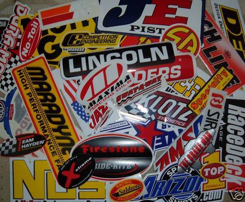 Racing Decals Sticker Set 25+ Grab Bag Monster Deal New Race Decal Stickers