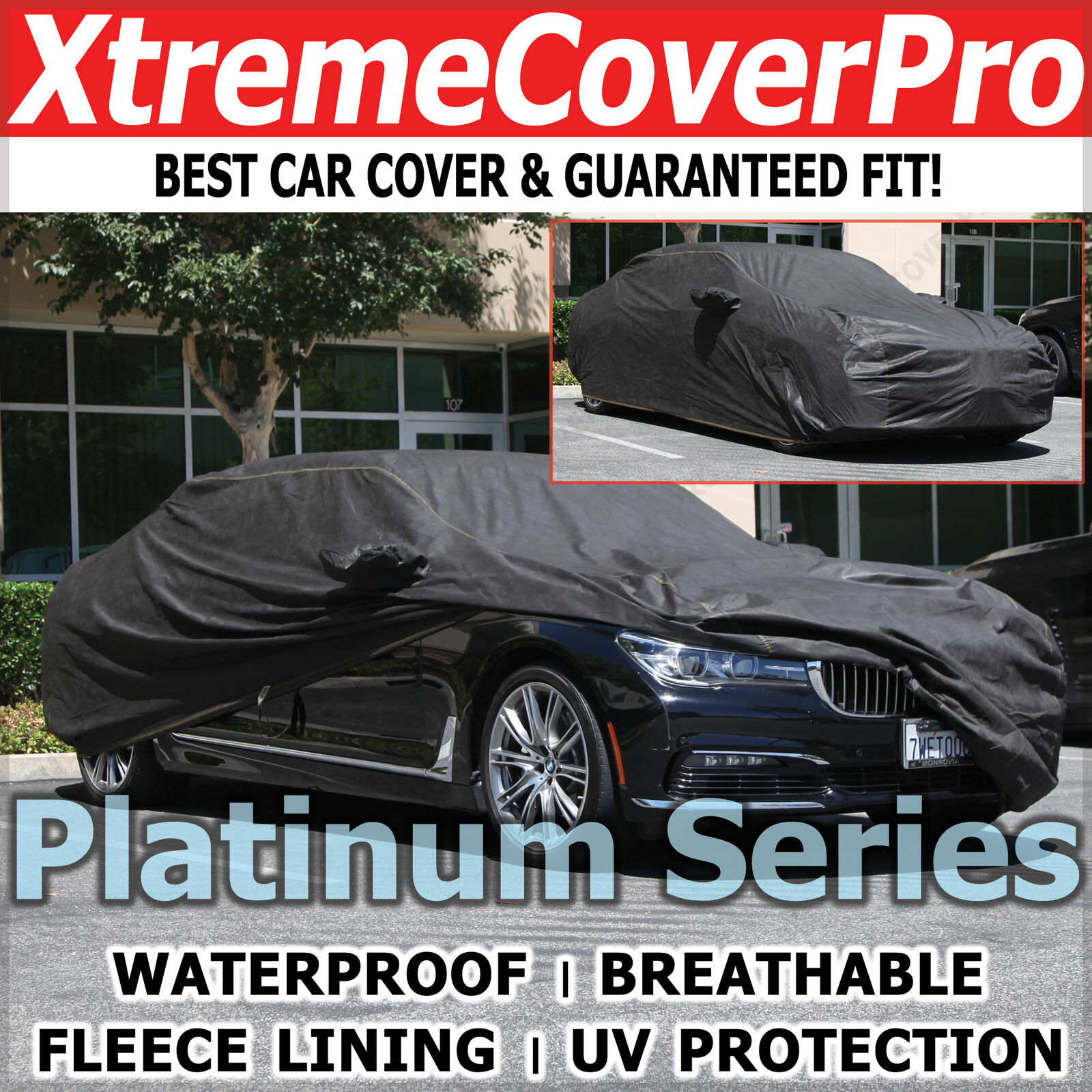 2014 BMW 740Li 750Li 760Li Sedan Waterproof Car Cover w/ Mirror Pocket