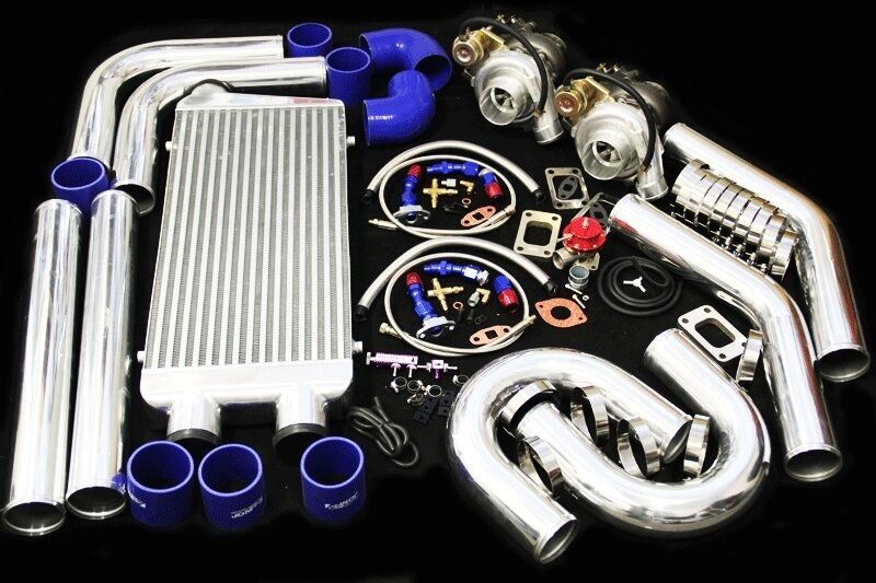 T3/T4 TWIN TURBO CHARGER KIT 800HP FOR MIT 3000GT STEALTH MAZDA RX7 NISSAN 300ZX