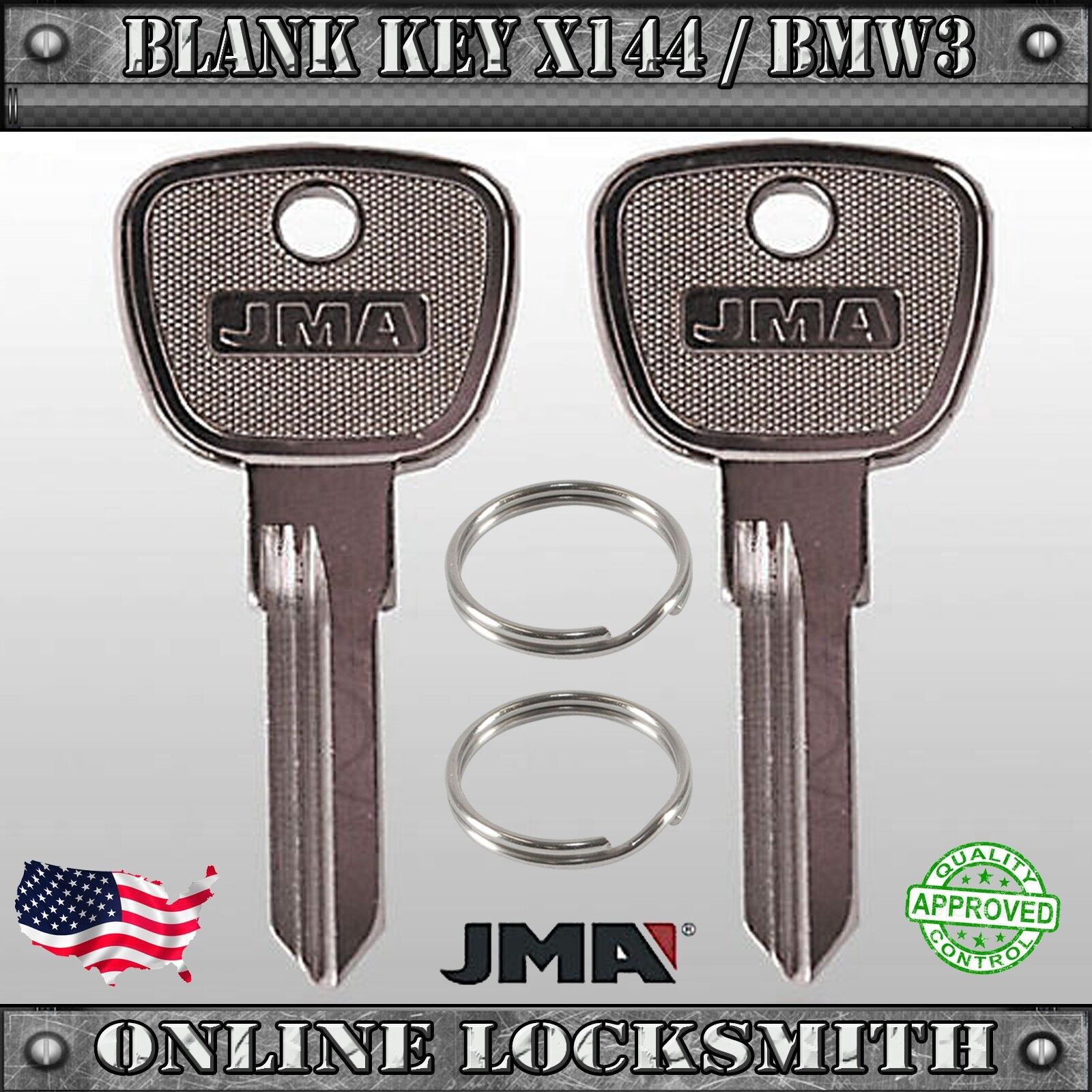 2 New Uncut Replacement Keys For Older BMW 3 / 5 / 6 / 7 Series - X144 / BMW3 