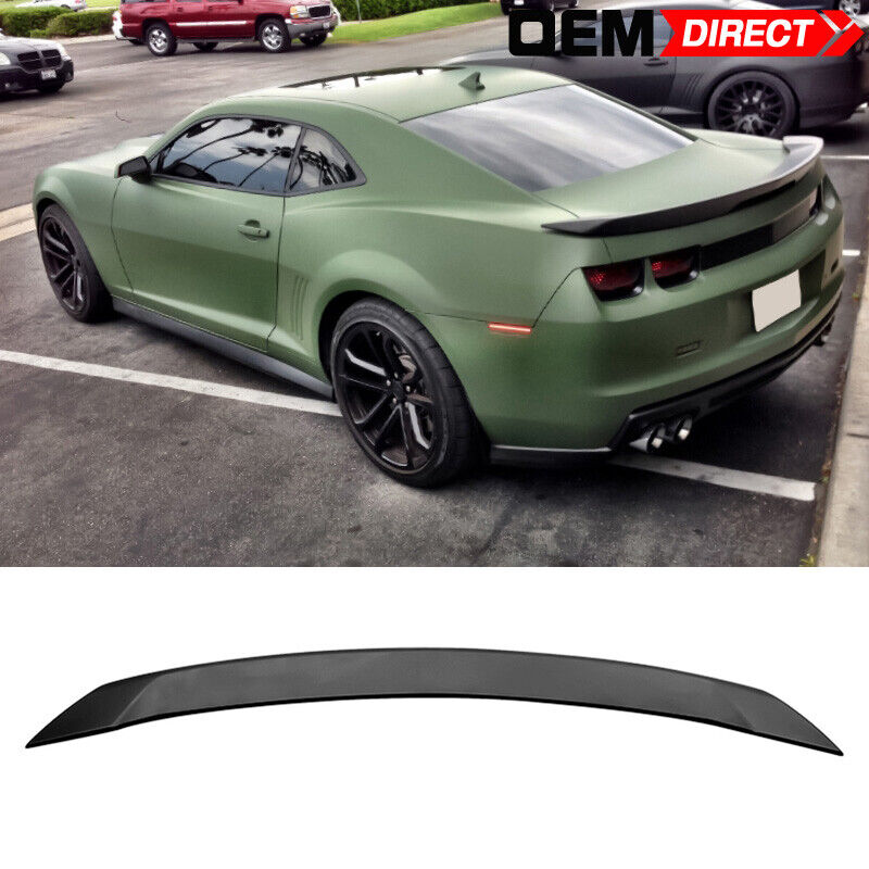 Fits 10-13 Chevy Camaro ZL1 Style Painted Matte Black Trunk Spoiler Wing - ABS
