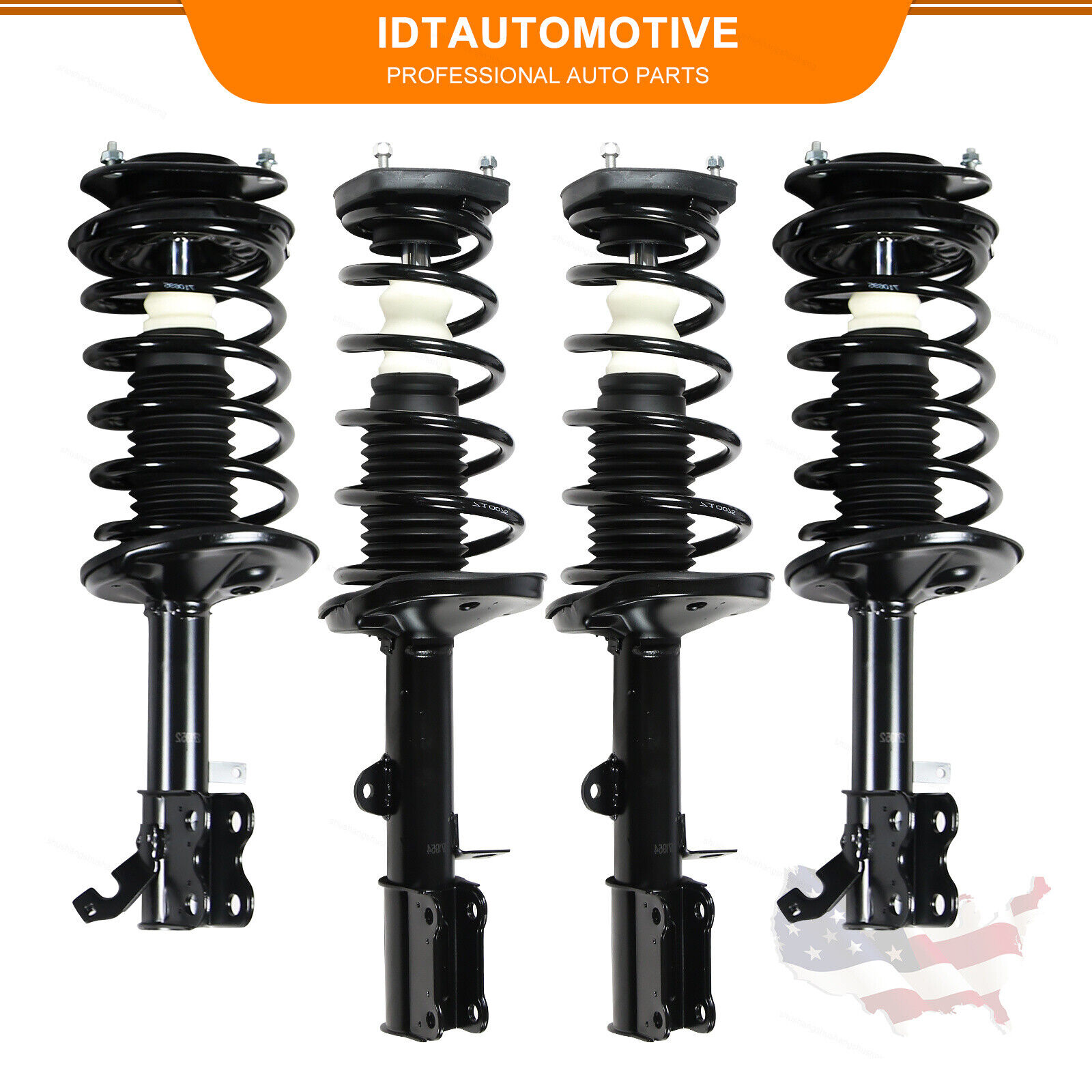 Front Rear Black Shocks Struts Fit For 1993-2002 Toyota Corolla Chevy Prizm