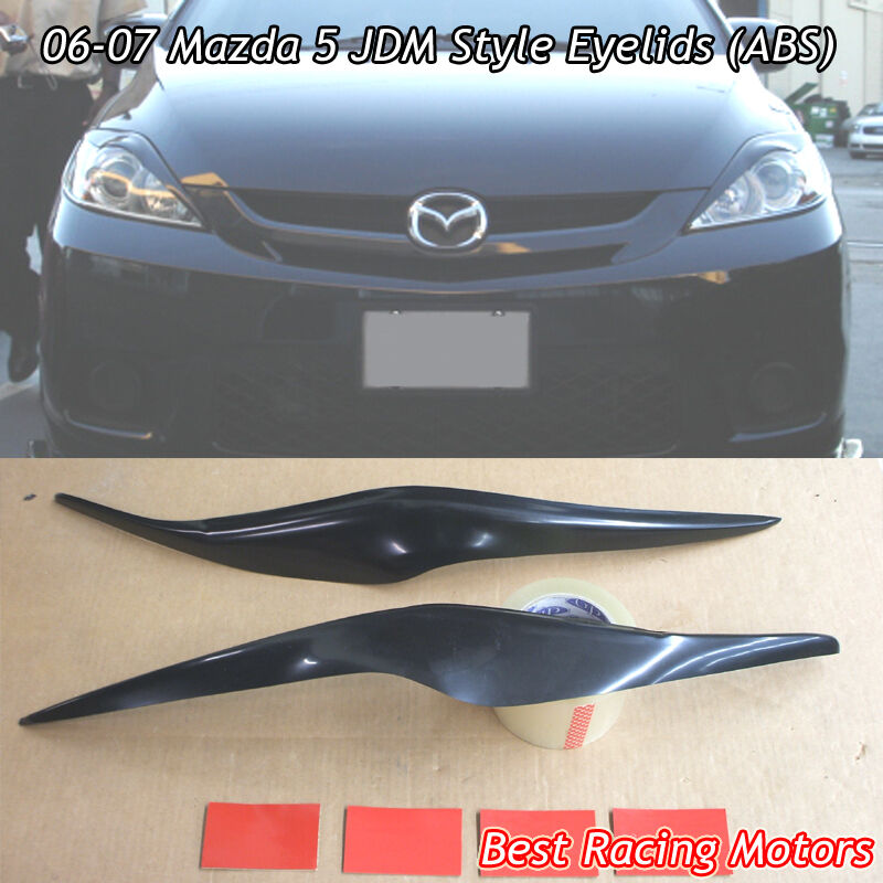JDM Style Headlights Eyebrows Eyelids (ABS) Fits 06-07 Mazda 5