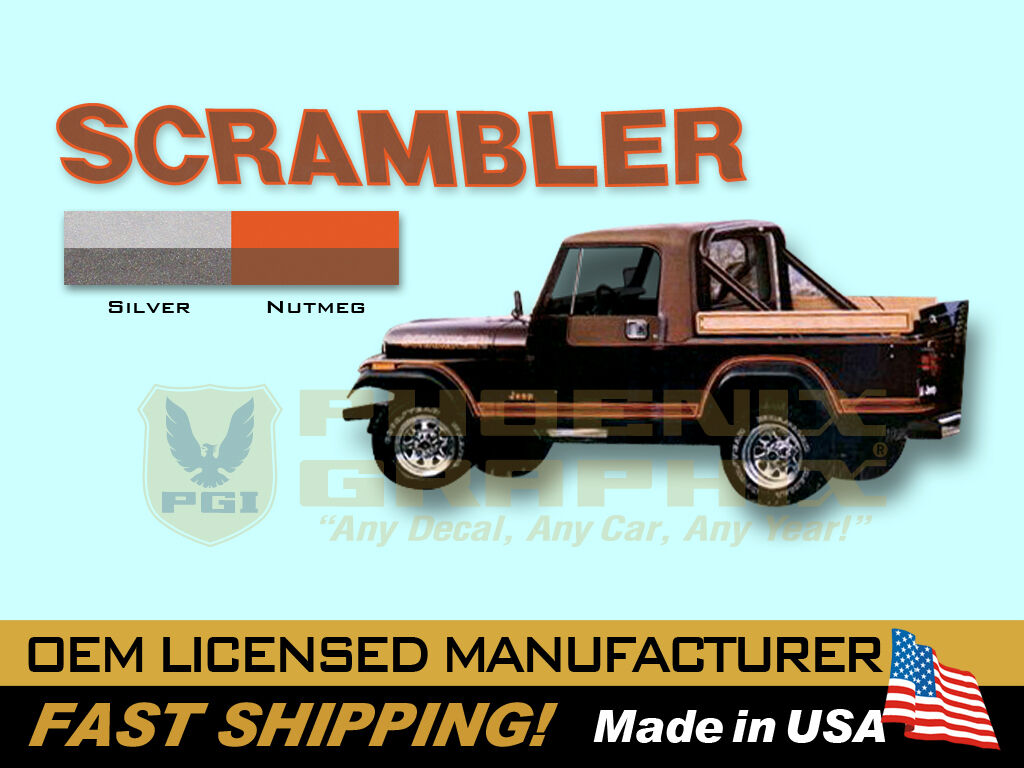 1981 1982 1983 1984 Jeep Scrambler CJ8 Decals Stripes Graphics Kit