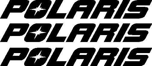 Polaris snowmobile atv 3 decal  vinyl sticker set, any color