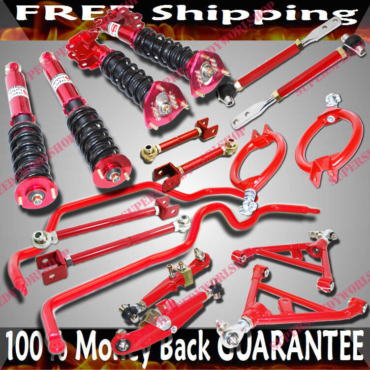 240sx S13 Combo Camber Kits+Toe Control Arm+Full Suspension Coilover+Sway Bar