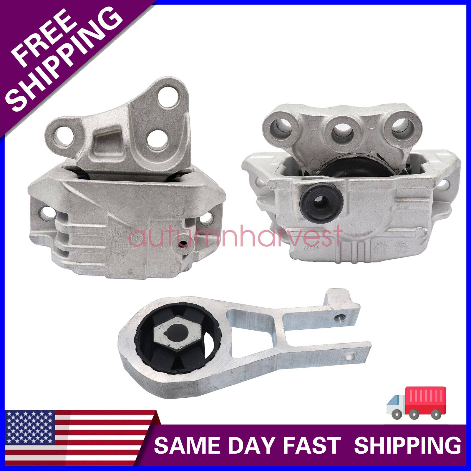 3 x Motor Mounts For 2.4L Engine 2015-2021 Jeep RENEGADE Automatic Transmission