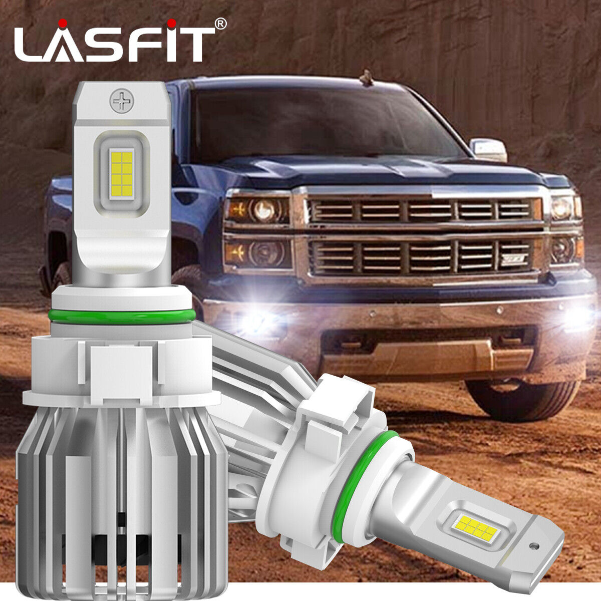 2X LASFIT LED Bulbs Fog Light 5202 2504 Conversion Kit 6000K 50W Replace Halogen