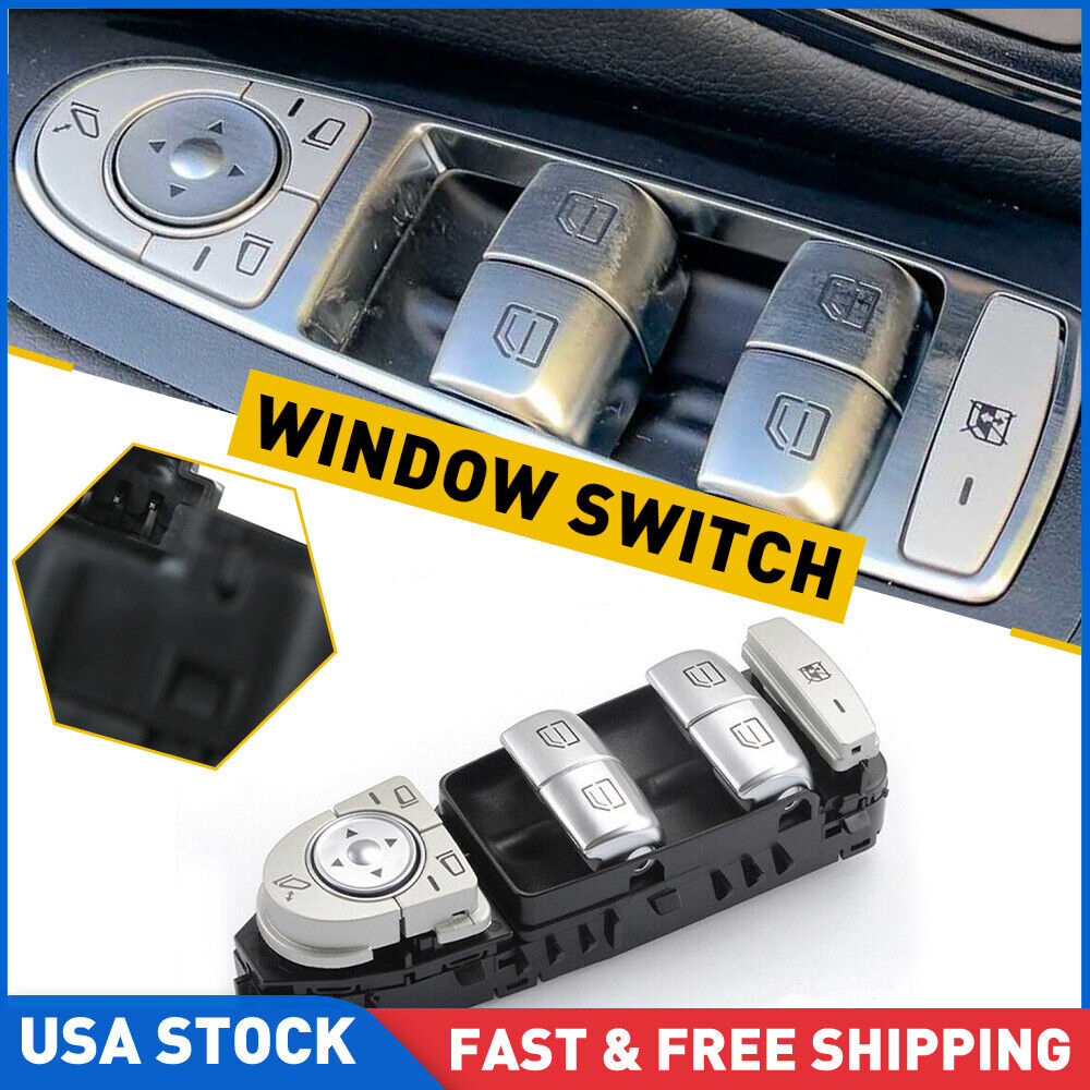 For Mercedes Benz C300 C400 C Silver Driver Door Power Window switch 2229056800