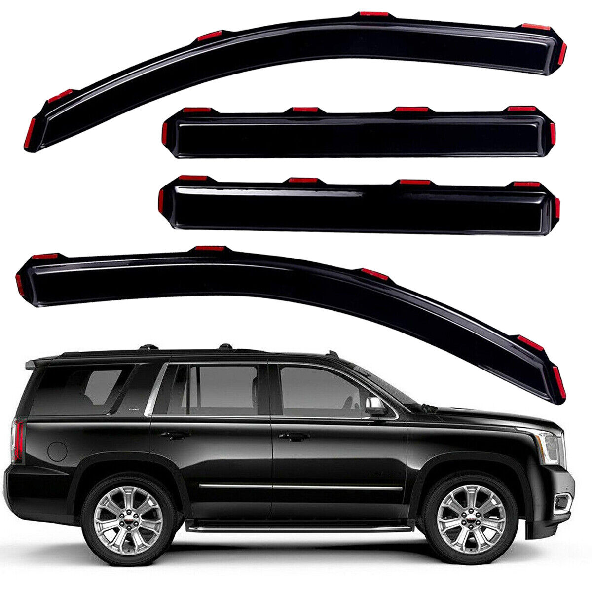 For 2015-2020 Chevrolet Tahoe & GMC Yukon In-Channel Window Visors Vent Shades