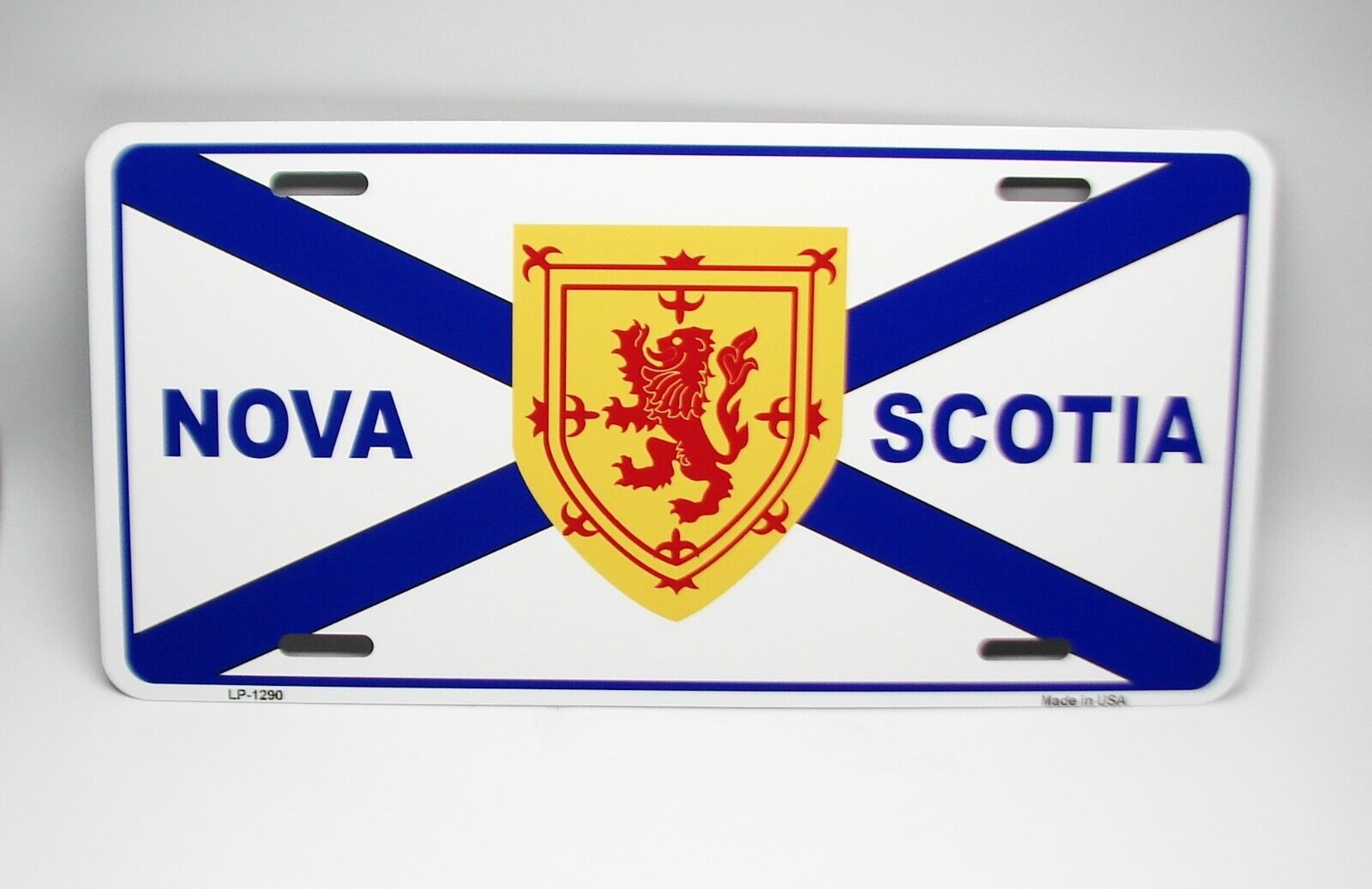 CANADA CANADIAN TERRITORY NOVA SCOTIA FLAG METAL CAR LICENSE PLATE, NEW SCOTLAND