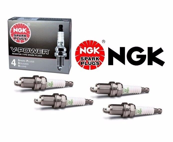 4 X NGK V-Power Resistor OEM Power Performance Spark Plugs BPR5EY # 1233