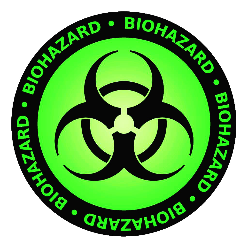 Biohazard Radioactive Waste Symbol Corona Sticker Laptop Skin Bumper Decal #S24