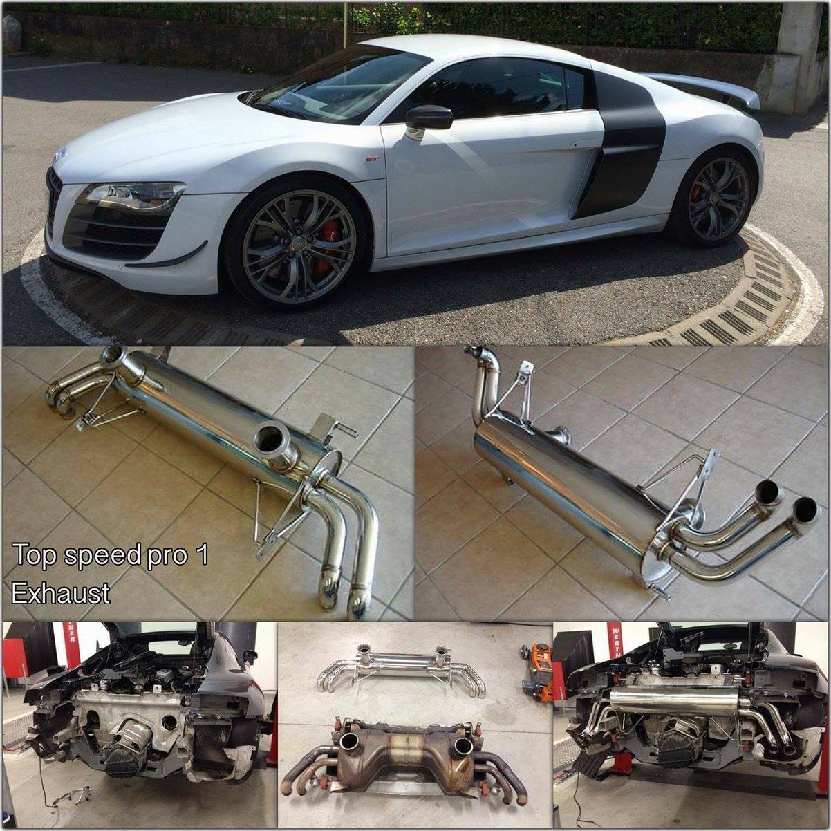 AUDI R8 5.2L V10 09-13 T304 Rear Section Performance Exhaust System Systems