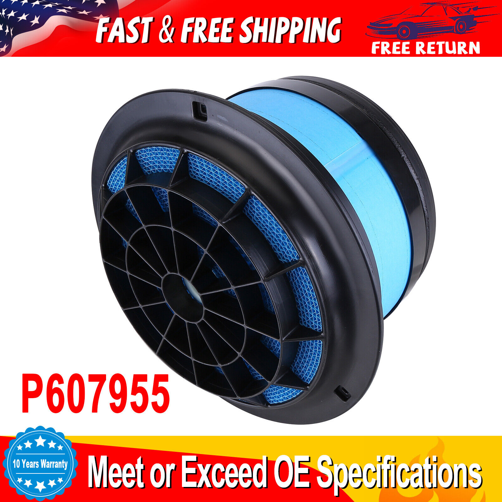 NEW AIR FILTER FOR FREIGHTLINER M2 112/106 FL70/FS65 P607955 P548070 AIR FILTER
