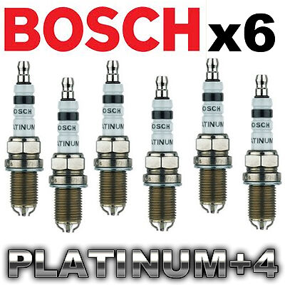 6 x BOSCH Platinum+4 Spark Plug V6 Set > More Power/Mileage & Last Longer FAST>